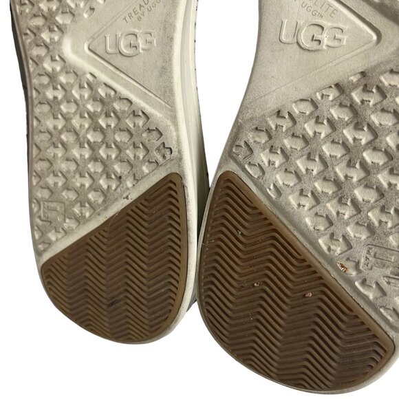 Ugg SIZE 10 Mens Roskoe Leather Boot Wool Fleece Winter Snow Boots - Picture 10 of 12